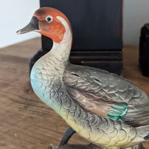 vintage mallard duck porcelain figurine Japan